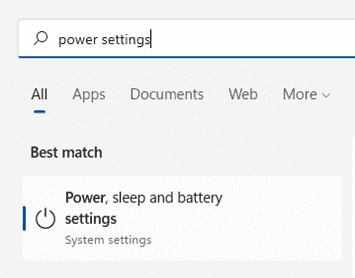 Power Settings