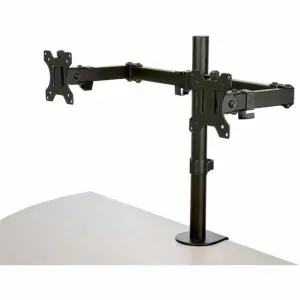 StarTech.com Desk Mount Dual Monitor Arm - Ergonomic VESA Compatible Mount for up to 32 inch Display - Desk Clamp / Grommet - Articulating