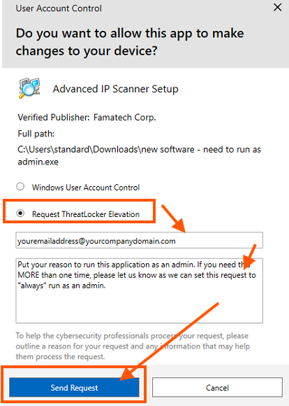 ThreatLocker End User Guide: How to Request Access or Elevation 7 12