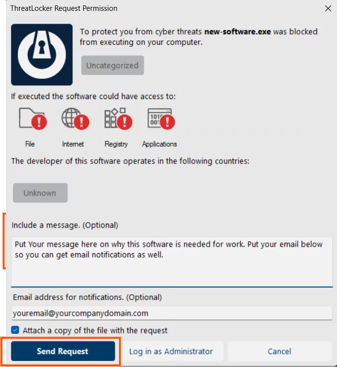 ThreatLocker End User Guide: How to Request Access or Elevation 2 4