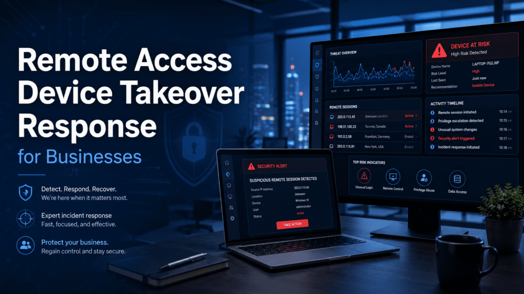 remote access device takeover response services