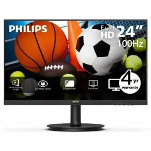 PHILIPS 241V8LBS - 24 inch Monitor, LED, FHD, HDMI, VGA, 4 Year Manufacturer Warranty - 24"