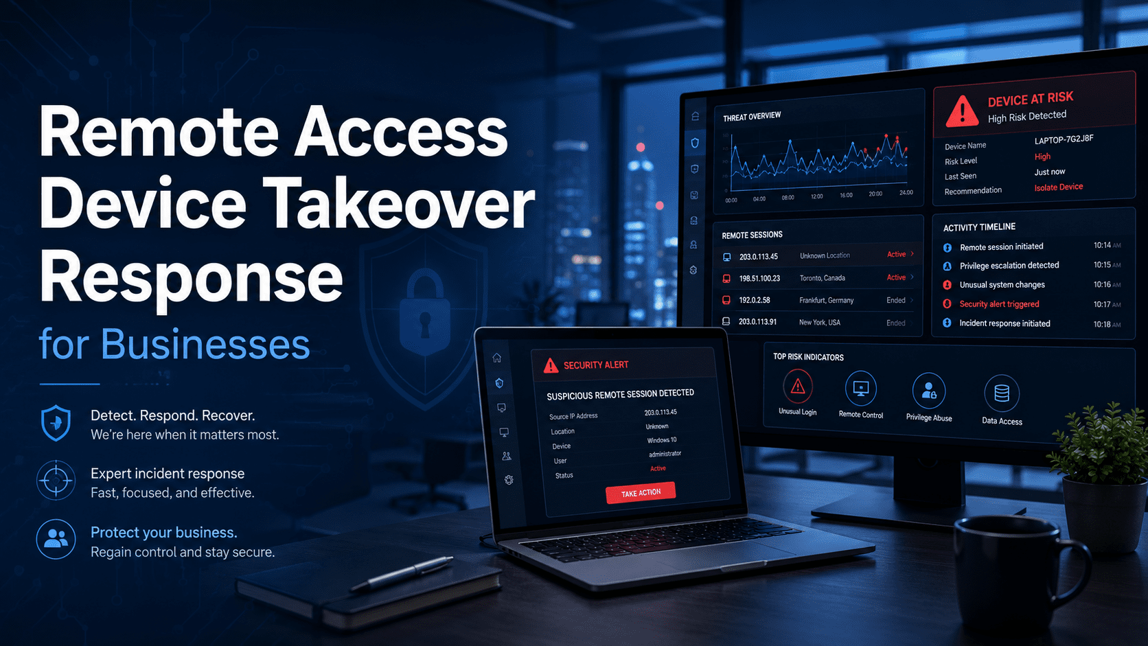 Remote Access Device Takeover Response for Businesses | EasyITGuys